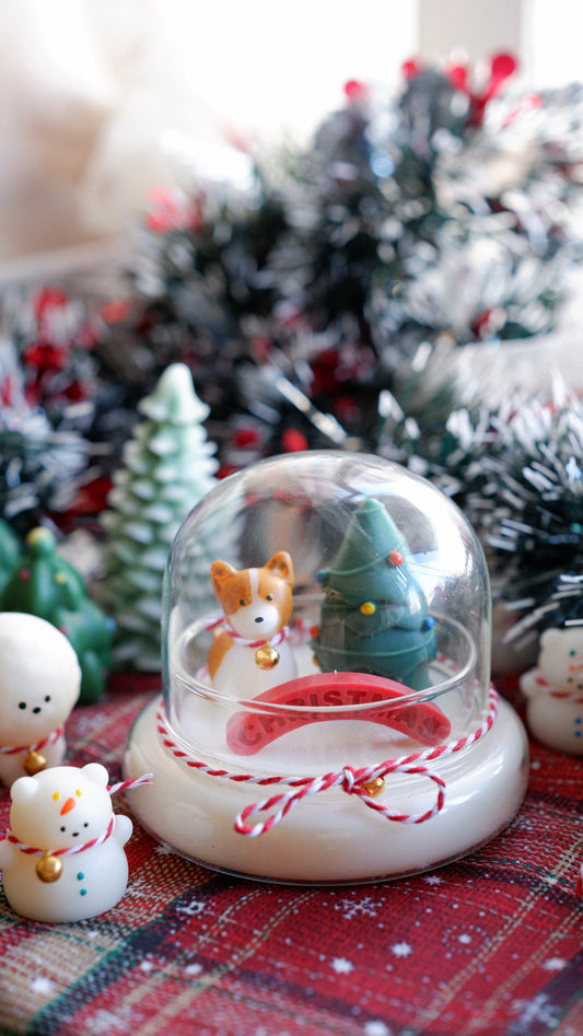 [人寵共用]水晶球雪地派對蠟燭